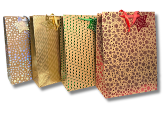 Torebka prezentowa - Świąteczna - Kraft - 33 x 45,6 x 15cm