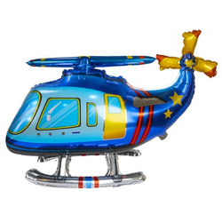 Balon Foliowy Helikopter Niebieski - 77 x 49 x 30 cm