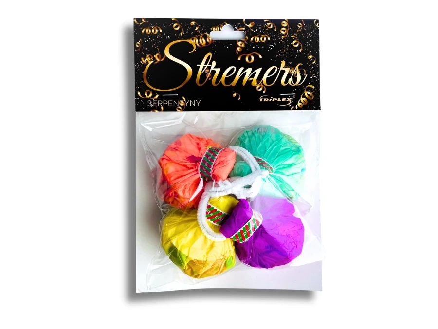 ⭐️K⭐️ No.162 SERPENTYNY RZUCANE MIX KOLORÓW - TXK162 - Triplex - 4 szt