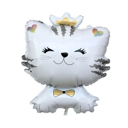Balon Foliowy Biały Kot - 52 x 71 cm