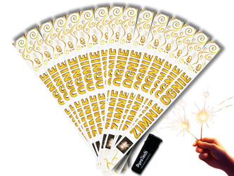 ZESTAW 120 SZTUK - DŁUGICH ZIMNYCH OGNI NA WESELE - 70cm + Zapalniczka GRATIS