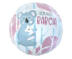 Balon foliowy 45 cm - Będziesz Babcią - 1 szt.