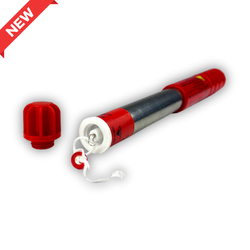 CZERWONA RACA METALOWA - TELESKOPOWA - 60 sekund - HF0270-RED - MAXSEM