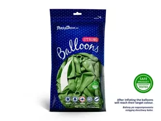 Balony Strong 30cm - Metallic Bright Green - 100 sztuk