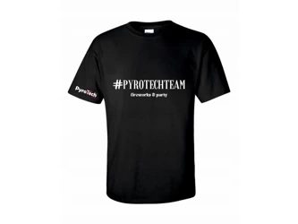 T-SHIRT #pyrotechteam - XL - czarny - 1 szt.