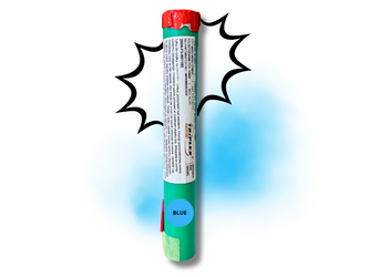 MINA DYMNA Z LONTEM - HUKOWA - Niebieski - XF3001-2 - Triplex - 30MM