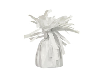 Ciężarek foliowy do balonów z helem - biały - 1szt.