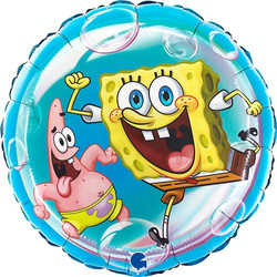 Balon foliowy - okrągły - Spongebob i Patrick- 45cm - 1 szt.
