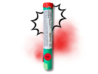 MINA DYMNA Z LONTEM - HUKOWA - CZERWONA - XF3001-1 - Triplex - 30MM