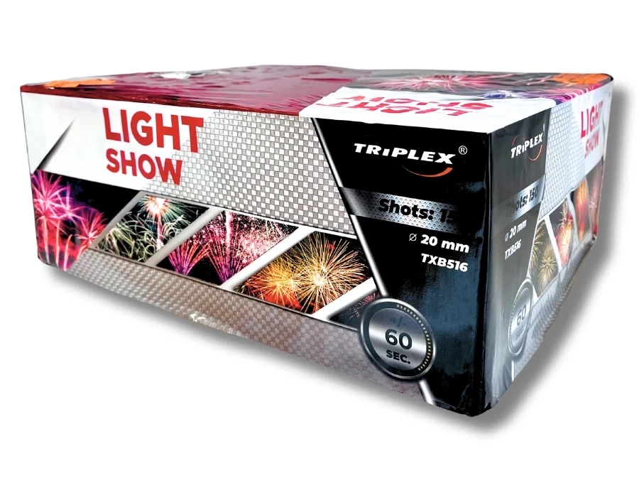 WYRZUTNIA LIGHT SHOW - 150 strzałów - 20mm - TXB516 - Triplex |  5906160215160
