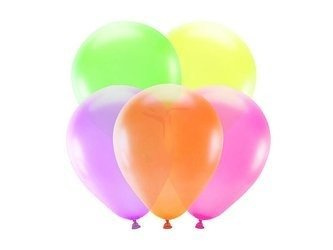 x Balony neonowe 25 cm - mix kolorów - 5 sztuk x