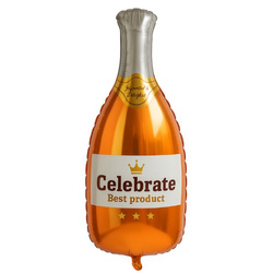 Balon Foliowy Różana Butelka Szampana - 44 x 91 cm
