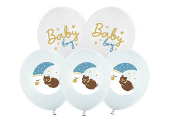 Balony 30 cm - Baby boy - mix - 6 szt.