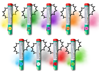 Zestaw kolorowych Min dymnych na Wesele - 9 kolorów - hukowe - Triplex