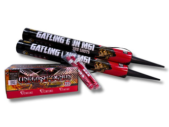 Zestaw Sylwestrowy - PYROPATWA 2026 - Pokaz fajerwerków + 2x Gatlingi + 2x Czerwone Race