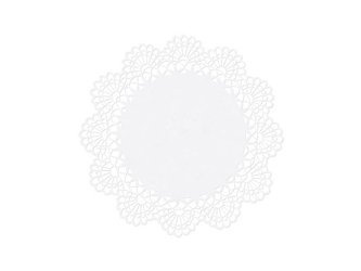 Wizytówki na stół - Rozeta - Biała - 10 cm - 10 sztuk