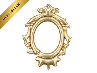 Balon foliowy - Złota ramka do zdjęć/gadżet do zdjęć - 78 x 95cm