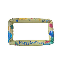 Balon Foliowy Rama Happy Birthday - do zdjęć - 59 x 80 cm