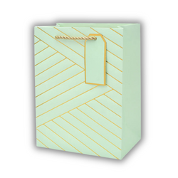 Torba prezentowa - Tłoczona - Pistacjowa - 26 x 32 x 12cm