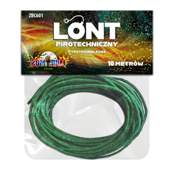 ZIELONY LONT PIROTECHNICZNY - 10M - 2 mm - ZBC601 - ZomBum