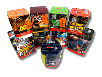 ZESTAW SYLWESTROWY - DO DŁUGIEJ ZABAWY - 9 WYRZUTNI