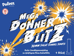 SINGLE SHOT MEGA DONNER BLITZ - 4 szt. - 30 mm - PPKSAS30 - Pulver