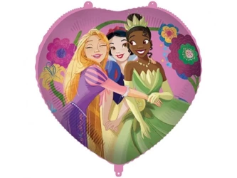 Balon foliowy 46cm - Serce - Princess - Disney - 1 szt.