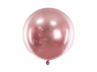 Balon lateksowy - Glossy - Okrągły - Różowe złoto - 60cm