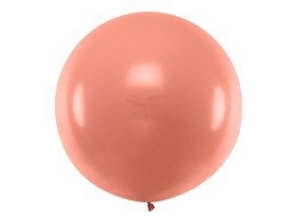 Balon lateksowy - Okrągły - Metallic Rose Gold - 1 metr