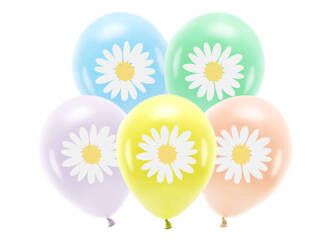 Balony Eco - 30 cm - Stokrotki - Mix - 5 sztuk