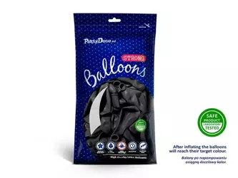 Balony Strong 30cm - Metallic Black - 100 szt.