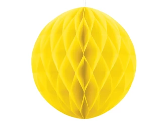 Kula bibułowa - Żółta - 30cm